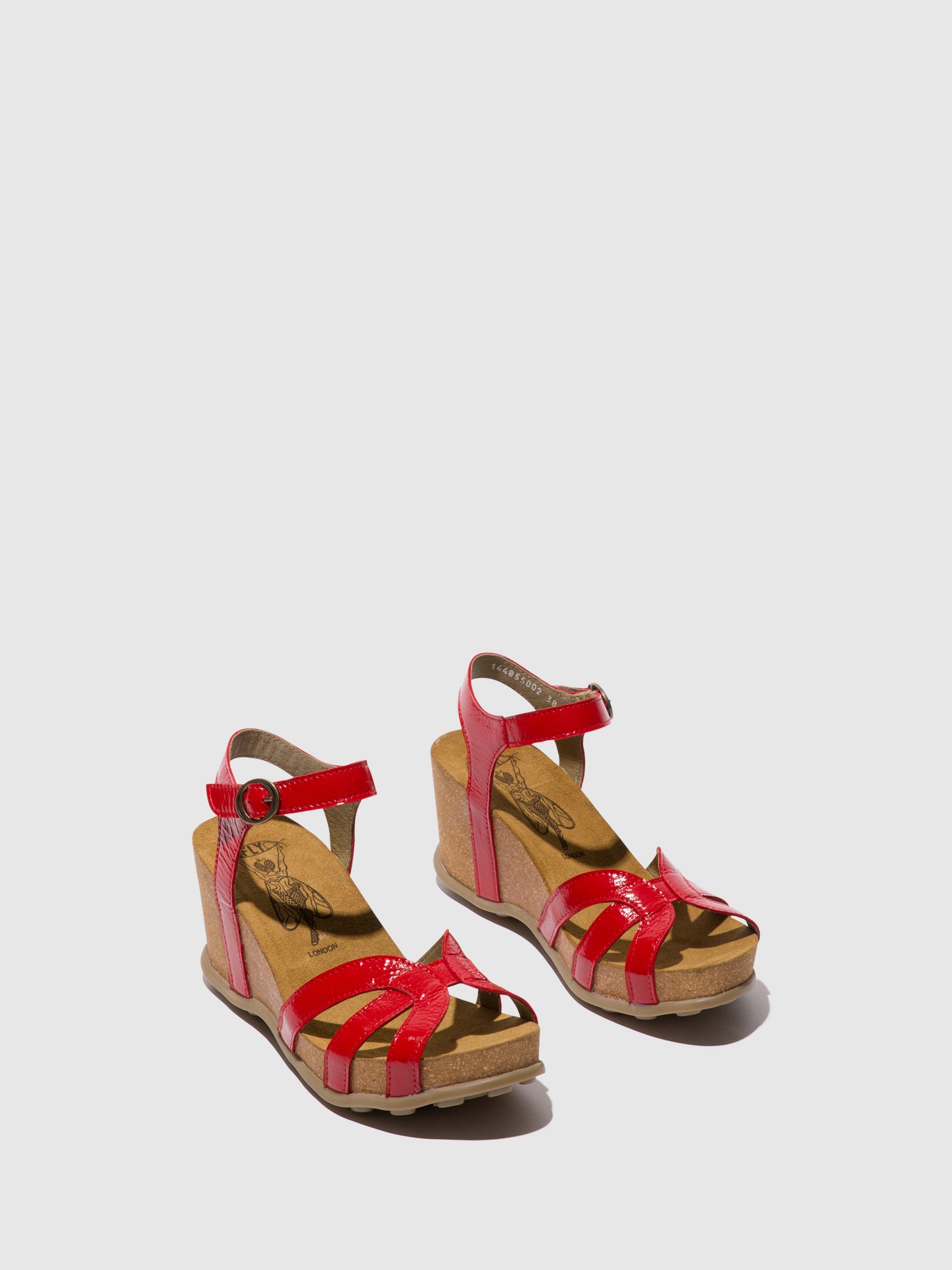 Fly London Ankle Strap Sandals GETA855FLY RED